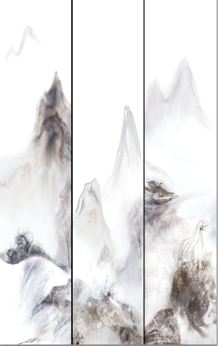 宏宇陶瓷-H80001BWPB-BT山影；H80001BWPB-B1山影（2400X2400mm）；H80001BWPB-B2山影（1600X2400mm）；H80001BWPB-BT1山影（2800X3200